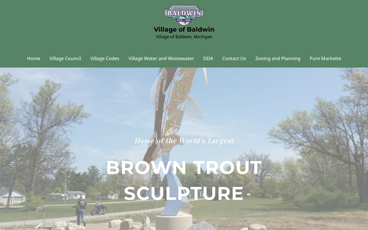 Baldwin village office records-routing page for Lake County arrest records