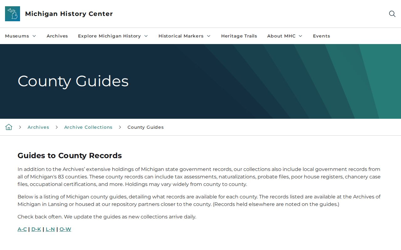 Lake County historical booking-record archive research page