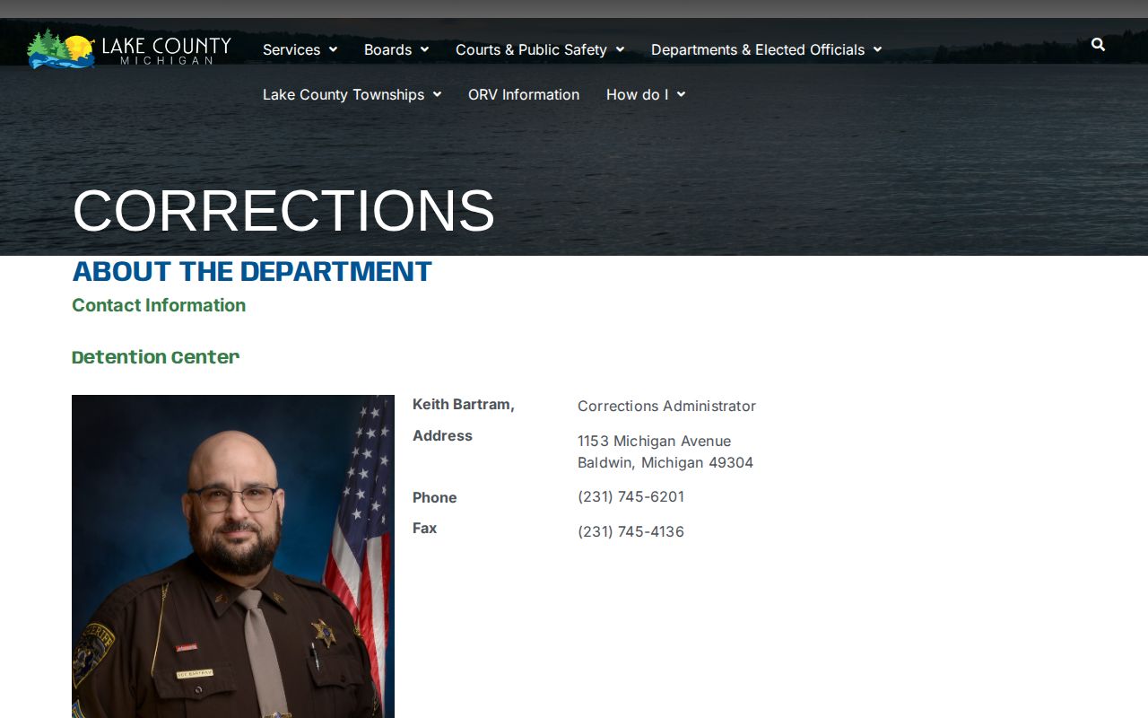 Lake County Detention Center custody-record categories