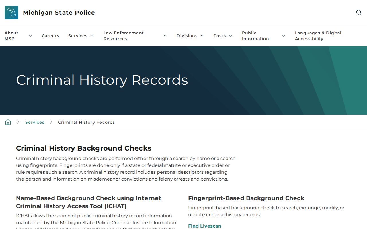 Lake County warrant-record search limitation page